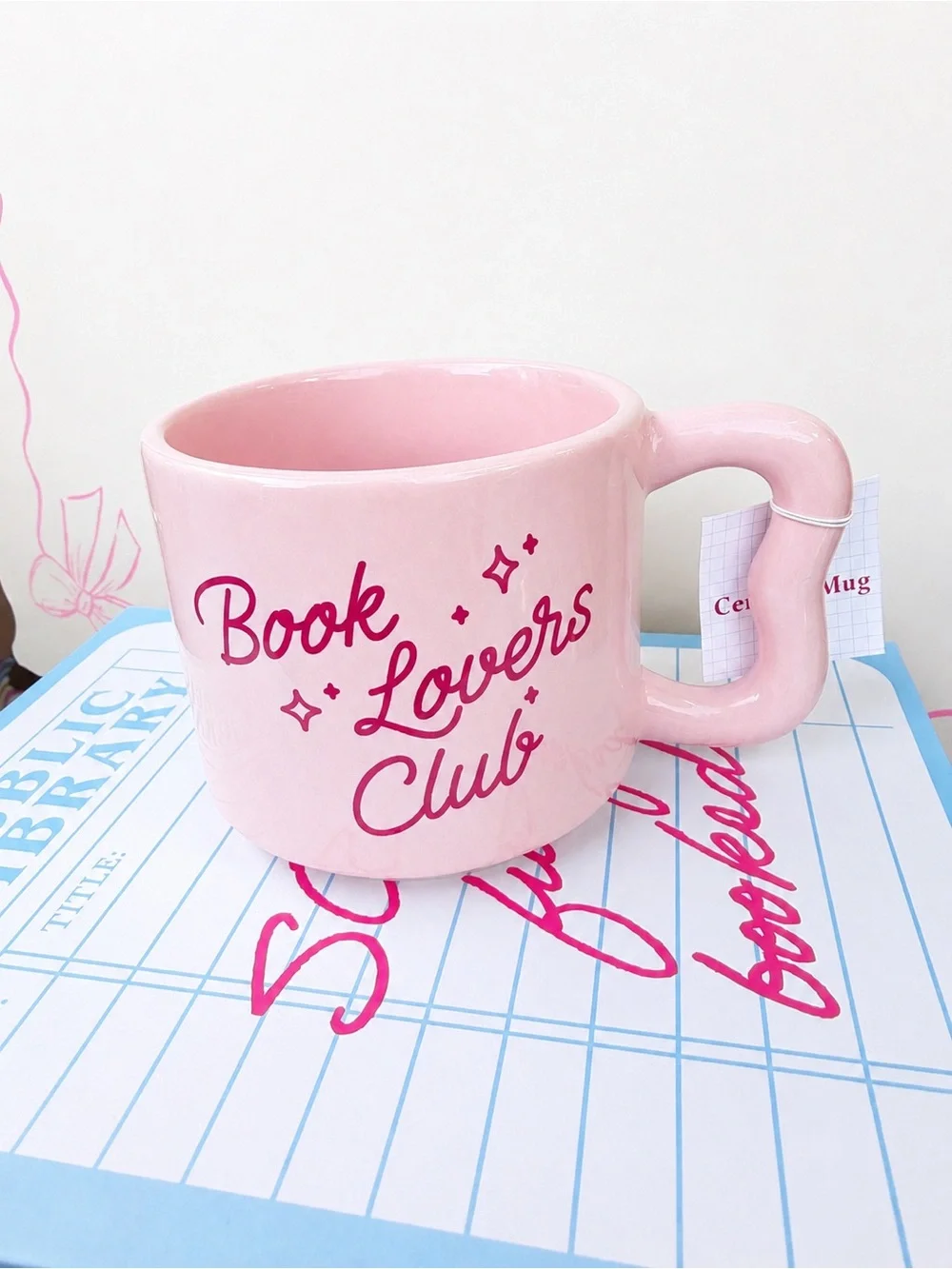 Target Book Lovers Club Pink Ceramic Mug